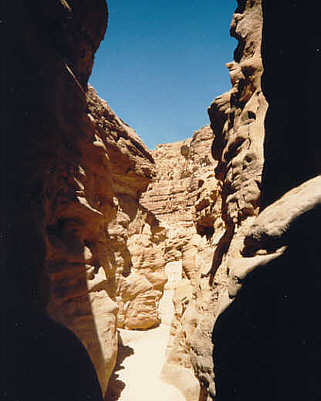 Im Colour-Canyon; leider sieht man auf dem Foto auch nicht ansatzweise, welche tollen Farben die Felsen hatten