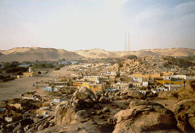 Nubisches Dorf auf der Nilinsel Sehel