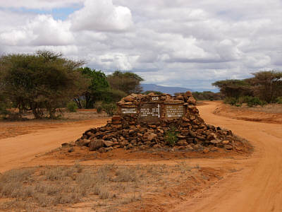 Eine Wegkreuzung im Tsavo East Nationalpark