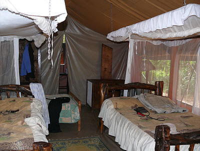 Zelt im Ndololo Camp im Tsavo East Nationalpark