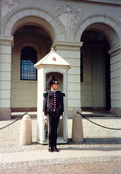 Wache am Königlichen Schloss in Oslo