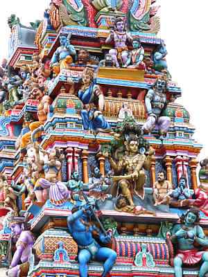 Den Gtterberg Mehru symbolisierender Aufbau des Hindutempels in Matale