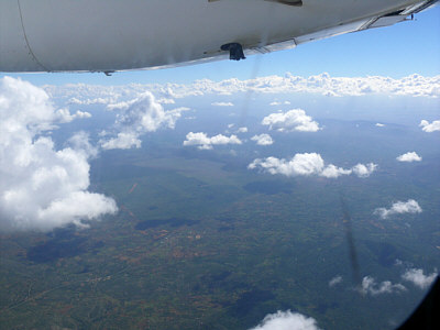 Blick aus dem Flugzeug - Rckweg von der Maasai Mara