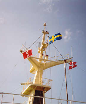 Flaggenmast der Stena Nordica